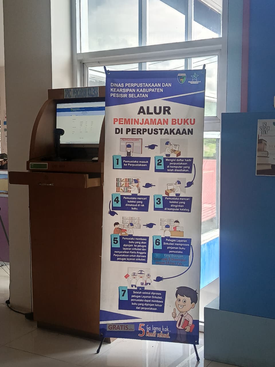 Alur Peminjaman Buku di Perpustakaan Umum Daerah Kabupaten Pesisir Selatan