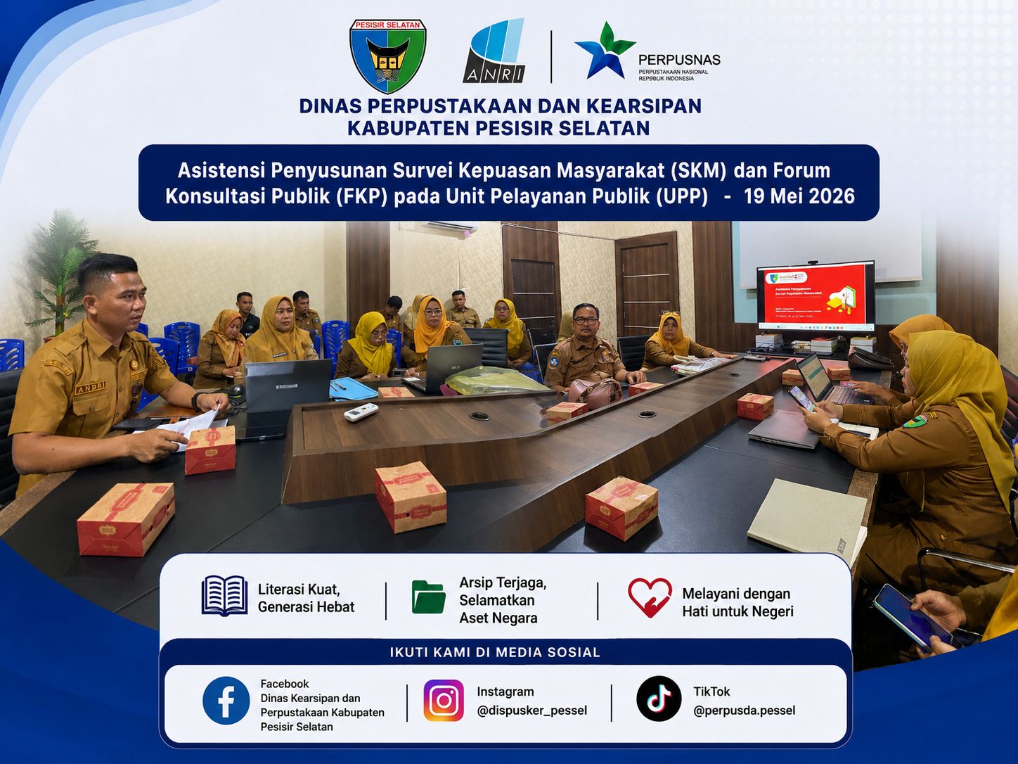 Rapat Asistensi Penyusunan SKM dan FKP Tahun 2026 Digelar Bagian Organisasi Setda Pesisir Selatan