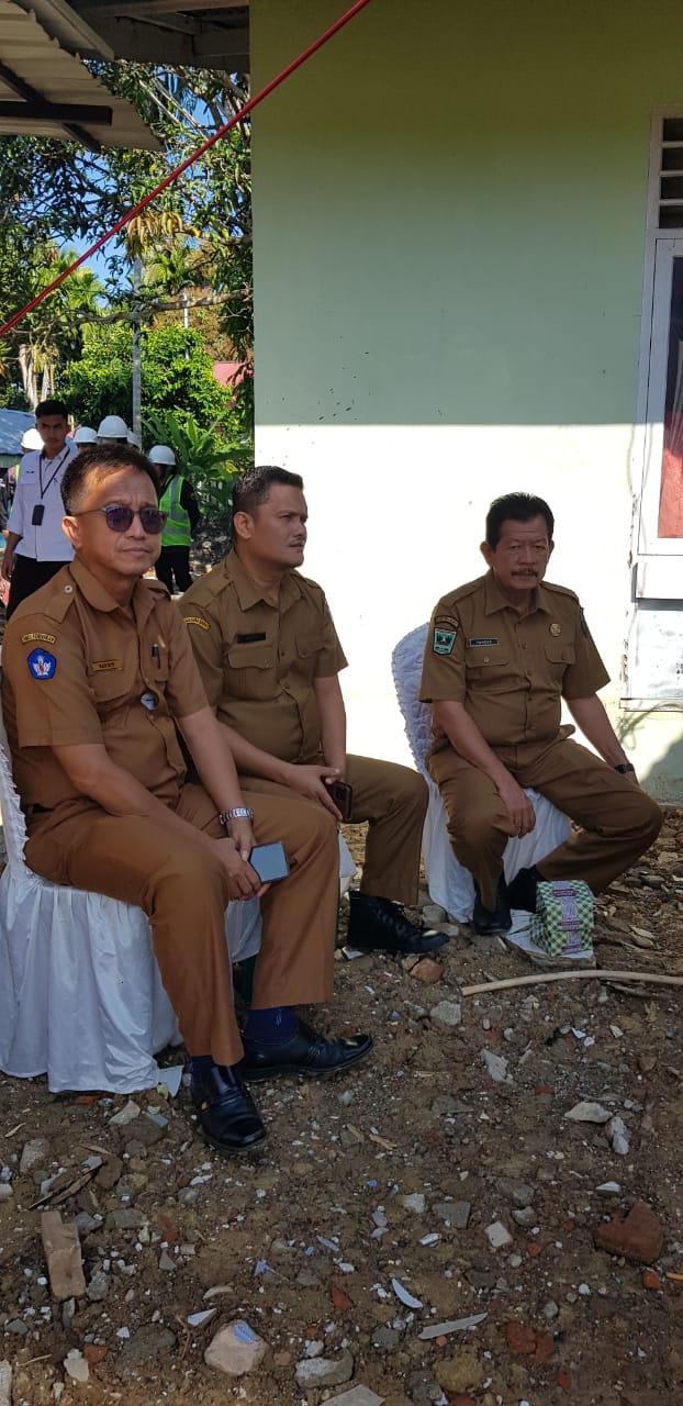Kadis Dispusker menghadiri Peletakan Batu Pertama Pembangunan Puskesmas Pasar Kuok Batang Kapas